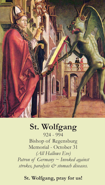 St. Wolfgang Holy Card